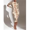 image:imageGORGLITTER Womens Mesh Long Sleeve Bodycon Midi Dress Fall Cocktail Birthday Dinner Wedding Guest Going Out DressesMulticolor