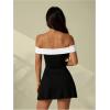 image:imageGORGLITTER Womens Off The Shoulder Bodycon Mini Dress Elegant Classy Summer Wedding Guest Cocktail Party SundressesBlack