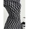 image:imageGORGLITTER Womens Plaid Mini Dress Ruched Sleeveless Date Night Wedding Guest Asymmetrical DressesMulticolor