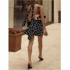 image:imageGORGLITTER Womens Polka Dots Halter Mini Dress Tie Backless Ruched A Line Going Out Wedding Guest DressesBlack