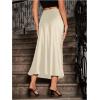 image:imageGORGLITTER Womens Satin Maxi Skirts Going Out Outfits High Waisted Flowy A Line Silk Brunch Elegant Festival Long SkirtBeige