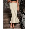 image:imageGORGLITTER Womens Satin Maxi Skirts Going Out Outfits High Waisted Flowy A Line Silk Brunch Elegant Festival Long SkirtBeige
