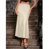 image:imageGORGLITTER Womens Satin Maxi Skirts Going Out Outfits High Waisted Flowy A Line Silk Brunch Elegant Festival Long SkirtBeige