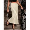 image:imageGORGLITTER Womens Satin Maxi Skirts Going Out Outfits High Waisted Flowy A Line Silk Brunch Elegant Festival Long SkirtBeige