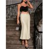 image:imageGORGLITTER Womens Satin Maxi Skirts Going Out Outfits High Waisted Flowy A Line Silk Brunch Elegant Festival Long SkirtBeige