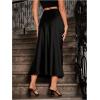 image:imageGORGLITTER Womens Satin Maxi Skirts Going Out Outfits High Waisted Flowy A Line Silk Brunch Elegant Festival Long SkirtBlack