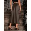 image:imageGORGLITTER Womens Satin Maxi Skirts Going Out Outfits High Waisted Flowy A Line Silk Brunch Elegant Festival Long SkirtCoffee Brown