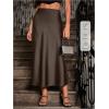 image:imageGORGLITTER Womens Satin Maxi Skirts Going Out Outfits High Waisted Flowy A Line Silk Brunch Elegant Festival Long SkirtCoffee Brown