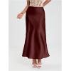 image:imageGORGLITTER Womens Satin Maxi Skirts Going Out Outfits High Waisted Flowy A Line Silk Brunch Elegant Festival Long SkirtMaroon