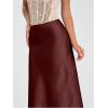 image:imageGORGLITTER Womens Satin Maxi Skirts Going Out Outfits High Waisted Flowy A Line Silk Brunch Elegant Festival Long SkirtMaroon