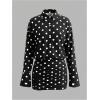 image:imageGORGLITTER Womens Sheer Button Down Shirt Dress Mesh Long Sleeve Ruched Bodycon Mini Dresses Sexy Summer Going Out OutfitsBlack and White