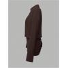 image:imageGORGLITTER Womens Sheer Button Down Shirt Dress Mesh Long Sleeve Ruched Bodycon Mini Dresses Sexy Summer Going Out OutfitsCoffee Brown