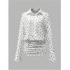 image:imageGORGLITTER Womens Sheer Button Down Shirt Dress Mesh Long Sleeve Ruched Bodycon Mini Dresses Sexy Summer Going Out OutfitsWhite and Black