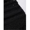 image:imageGORGLITTER Womens Sparkly Mini Dress Sexy Birthday Bow Long Sleeve Ruffle Glitter Sequin A Line Party Short DressesBlack