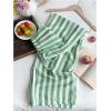 image:imageGORGLITTER Womens Striped Pants Elastic Waist Lightweight Palazzo Pants Wide Leg Beach Vacation TrousersGreen