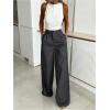 image:imageGORGLITTER Womens Wide Leg Dress Pants Dressy Work High Waisted Business Casual Trousers Slacks Pleated PantsGrey