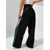 image:imageGORGLITTER Womens Wide Leg Track Pants Baggy Y2k High Waisted Dance Parachute Trousers SteertwearGreen and Gray