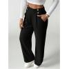 image:imageGORGLITTER Womens Work Wide Leg Dress Pants Button Front Pleated High Waist TrousersBlack