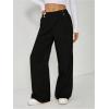 image:imageGORGLITTER Womens Work Wide Leg Dress Pants Button Front Pleated High Waist TrousersBlack