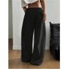 image:imageGORGLITTER Womens Y2K Barrel Sweatpants Wide Leg Sweat Pants Baggy Elastic Waist Oversized Drawstring TrousersBlack