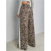 image:imageGORGLITTER Womens Y2k Leopard Print Pants Casual Cheetah Print Striped Wide Leg Baggy Track Pants Bottoms TrousersBrown