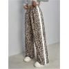image:imageGORGLITTER Womens Y2k Leopard Print Pants Casual Cheetah Print Striped Wide Leg Baggy Track Pants Bottoms TrousersBrown