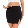 image:imageWomens Split Hem Short Skirt High Waisted Bodycon Mini SkirtsBlack
