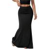 image:imageGORGLITTER Womens High Waisted Bodycon Maxi Skirt Flowy Elegant Cocktail Long SkirtsBlack