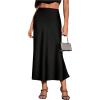 image:imageGORGLITTER Womens Satin Maxi Skirts Going Out Outfits High Waisted Flowy A Line Silk Brunch Elegant Festival Long SkirtBlack