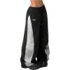 image:imageGORGLITTER Womens Wide Leg Baggy Sweatpants 2025 Gym Color Block Track Pants Drawstring Waist PantsBlack