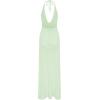 image:imageGORGLITTER Womens Flower Bow Halter Bodycon Maxi Dress Backless V Neck Sleeveless Summer Beach Vacation SundressesMint Green