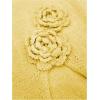 image:imageGORGLITTER Womens Flower Bow Halter Bodycon Maxi Dress Backless V Neck Sleeveless Summer Beach Vacation SundressesMustard Yellow