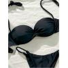 image:imageGORGLITTER Womens High Cut 2 Piece Bikini Swimsuits Braided String Push Up Underwire Cheeky Swimwear SetBlack