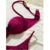image:imageGORGLITTER Womens High Cut 2 Piece Bikini Swimsuits Braided String Push Up Underwire Cheeky Swimwear SetBurgundy