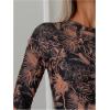 image:imageGORGLITTER Womens Long Sleeve Swimsuit Graphic Rash Guard Swim Shirt Surf Swimwear 2 Piece Bikini SetsMulticolor