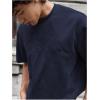image:imageGORGLITTER Mens Cropped T Shirt Crop Top Graphic Short Sleeve Oversized Gym Boxy Tees Workout ShirtsDark Blue