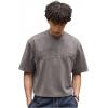 image:imageGORGLITTER Mens Cropped T Shirt Crop Top Graphic Short Sleeve Oversized Gym Boxy Tees Workout ShirtsGrey