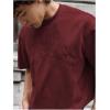 image:imageGORGLITTER Mens Cropped T Shirt Crop Top Graphic Short Sleeve Oversized Gym Boxy Tees Workout ShirtsRed