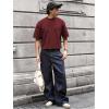 image:imageGORGLITTER Mens Cropped T Shirt Crop Top Graphic Short Sleeve Oversized Gym Boxy Tees Workout ShirtsRed