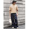 image:imageGORGLITTER Mens Cropped T Shirt Crop Top Graphic Short Sleeve Oversized Gym Boxy Tees Workout ShirtsSolid Apricot