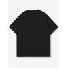 image:imageGORGLITTER Mens Lip Pattern Graphic Tees Loose Short Sleeve Crewneck T Shirts Streetwear TopBlack Letter