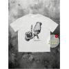 image:imageGORGLITTER Mens Lip Pattern Graphic Tees Loose Short Sleeve Crewneck T Shirts Streetwear TopWhite Letter  Hand Gesture
