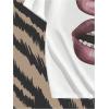 image:imageGORGLITTER Mens Lip Pattern Graphic Tees Loose Short Sleeve Crewneck T Shirts Streetwear TopWhite and Light Red Lips