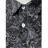 image:imageGORGLITTER Mens Paisley Cruise Shirts Vintage Floral Button Down Shirt Short Sleeve Summer Beach Vacation Casual TopsGrey