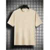 image:imageGORGLITTER Mens Round Neck Vintage Graphic TShirt Short Sleeve Casual Loose Tee TopApricot