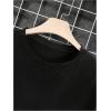 image:imageGORGLITTER Mens Round Neck Vintage Graphic TShirt Short Sleeve Casual Loose Tee TopBlack Tropical  Letter