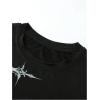 image:imageGORGLITTER Mens Y2k Goth Shirt Jersey Letter Graphic Color Block Oversized Long Sleeve Crewneck Vacation Tee TopsBlack 2 in 1