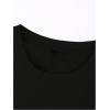 image:imageGORGLITTER Mens Y2k Goth Shirt Jersey Letter Graphic Color Block Oversized Long Sleeve Crewneck Vacation Tee TopsBlack and White
