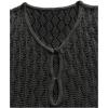 image:imageGORGLITTER Womens Crochet Bikini Cover Up Dress Cut Out Long Sleeve Beach Bathing Suit Swimsuit OutfitsBlack