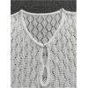 image:imageGORGLITTER Womens Crochet Bikini Cover Up Dress Cut Out Long Sleeve Beach Bathing Suit Swimsuit OutfitsWhite